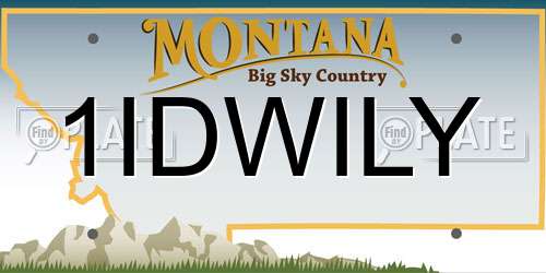 1IDWILY Montana License Plate