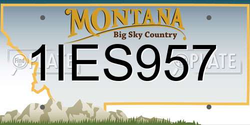 1IES957 Montana License Plate