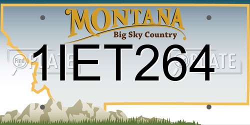 1IET264 Montana License Plate