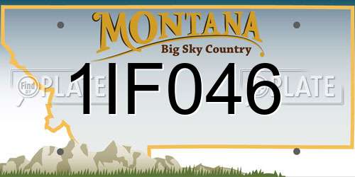 1IF046 Montana License Plate