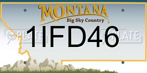1IFD46 Montana License Plate