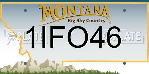 1IFO46 Montana License Plate