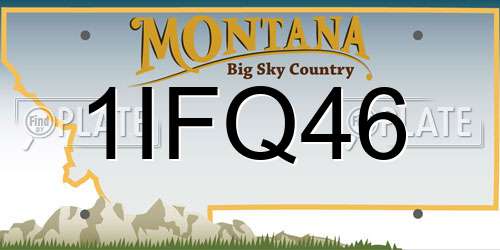 1IFQ46 Montana License Plate