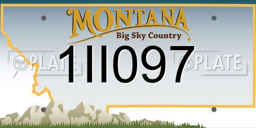 1II097 Montana License Plate