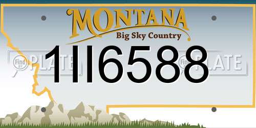 1II6588 Montana License Plate