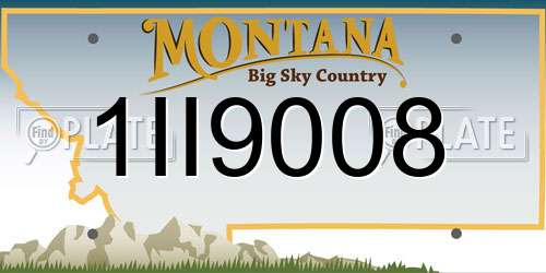 1II9008 Montana License Plate
