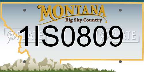 1IS0809 Montana License Plate