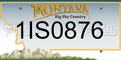 1IS0876 Montana License Plate