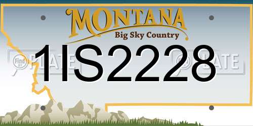 1IS2228 Montana License Plate