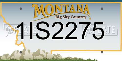 1IS2275 Montana License Plate