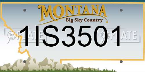 1IS3501 Montana License Plate