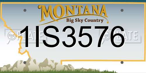 1IS3576 Montana License Plate