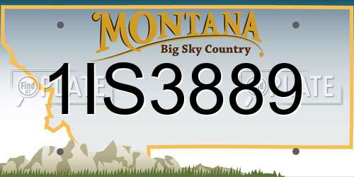 1IS3889 Montana License Plate