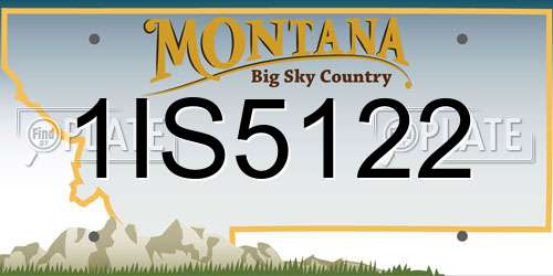 1IS5122 Montana License Plate