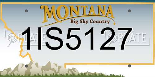1IS5127 Montana License Plate