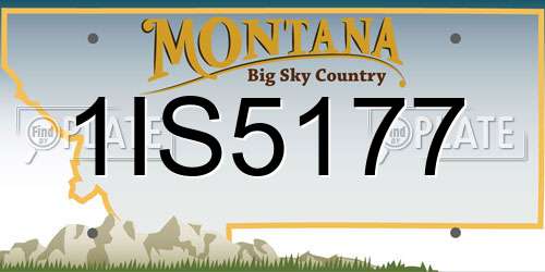 1IS5177 Montana License Plate