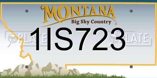1IS723 Montana License Plate