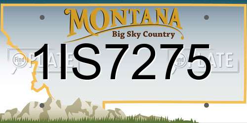 1IS7275 Montana License Plate