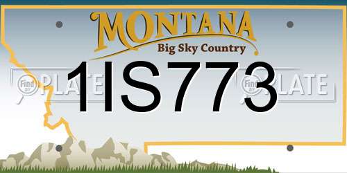 1IS773 Montana License Plate