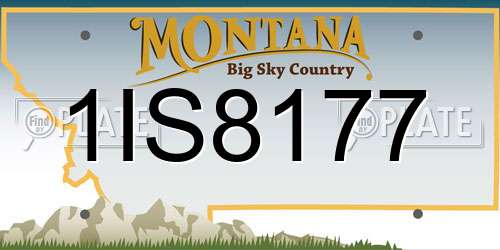 1IS8177 Montana License Plate