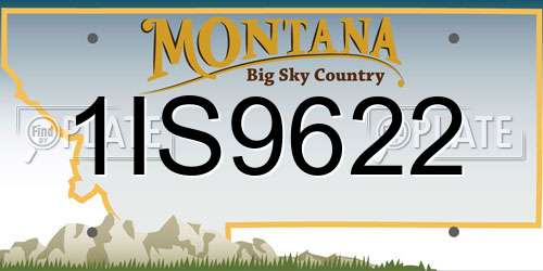 1IS9622 Montana License Plate