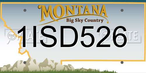 1ISD526 Montana License Plate