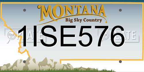 1ISE576 Montana License Plate