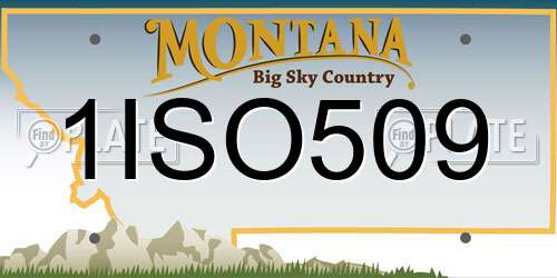 1ISO509 Montana License Plate