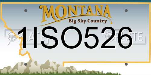 1ISO526 Montana License Plate