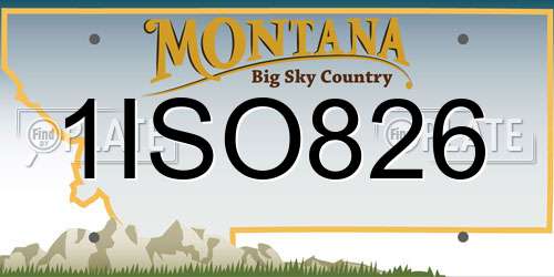 1ISO826 Montana License Plate