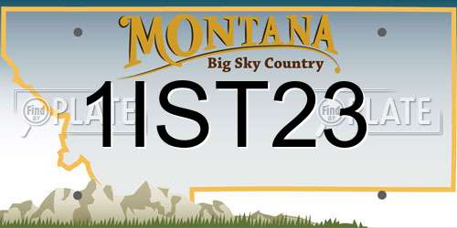 1IST23 Montana License Plate