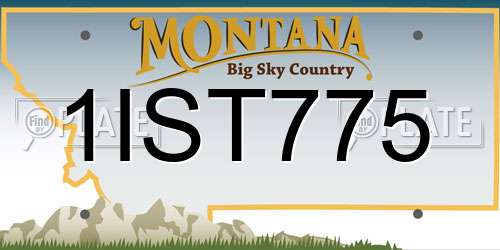 1IST775 Montana License Plate