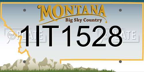 1IT1528 Montana License Plate