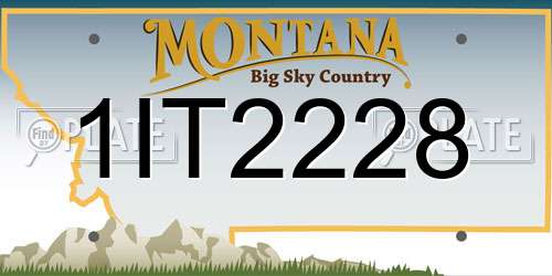 1IT2228 Montana License Plate