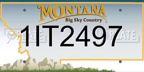1IT2497 Montana License Plate