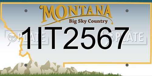 1IT2567 Montana License Plate
