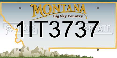 1IT3737 Montana License Plate