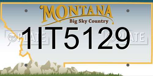 1IT5129 Montana License Plate