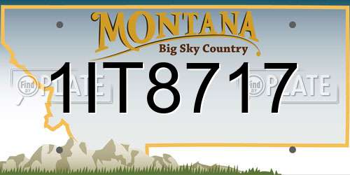 1IT8717 Montana License Plate