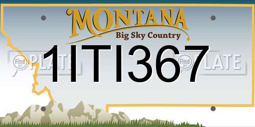 1ITI367 Montana License Plate