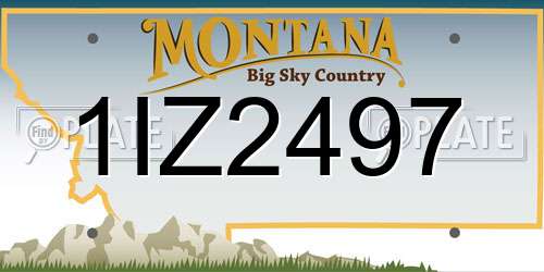 1IZ2497 Montana License Plate