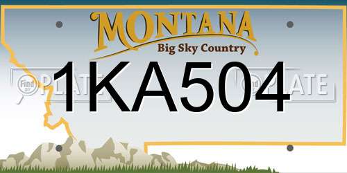 1KA504 Montana License Plate