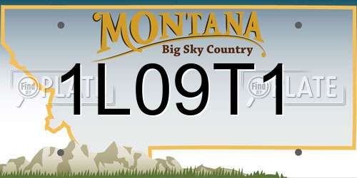 1L09T1 Montana License Plate