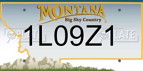 1L09Z1 Montana License Plate