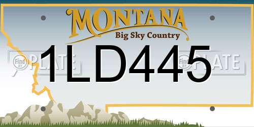 1LD445 Montana License Plate