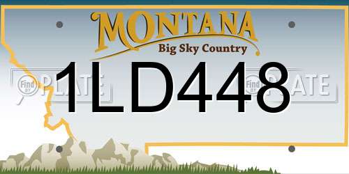 1LD448 Montana License Plate