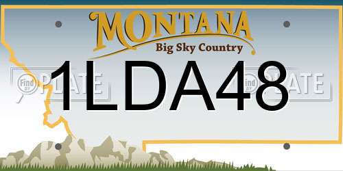 1LDA48 Montana License Plate