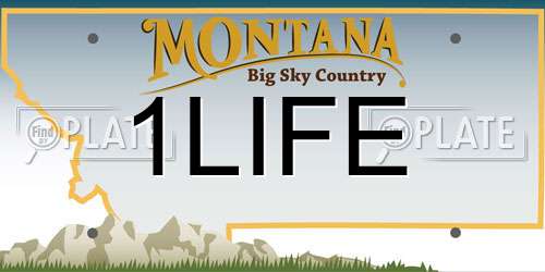 1LIFE Montana License Plate