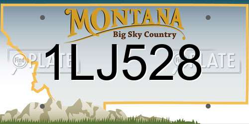 1LJ528 Montana License Plate