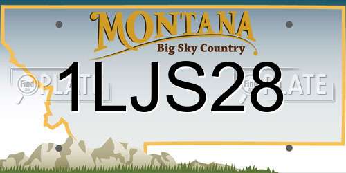 1LJS28 Montana License Plate